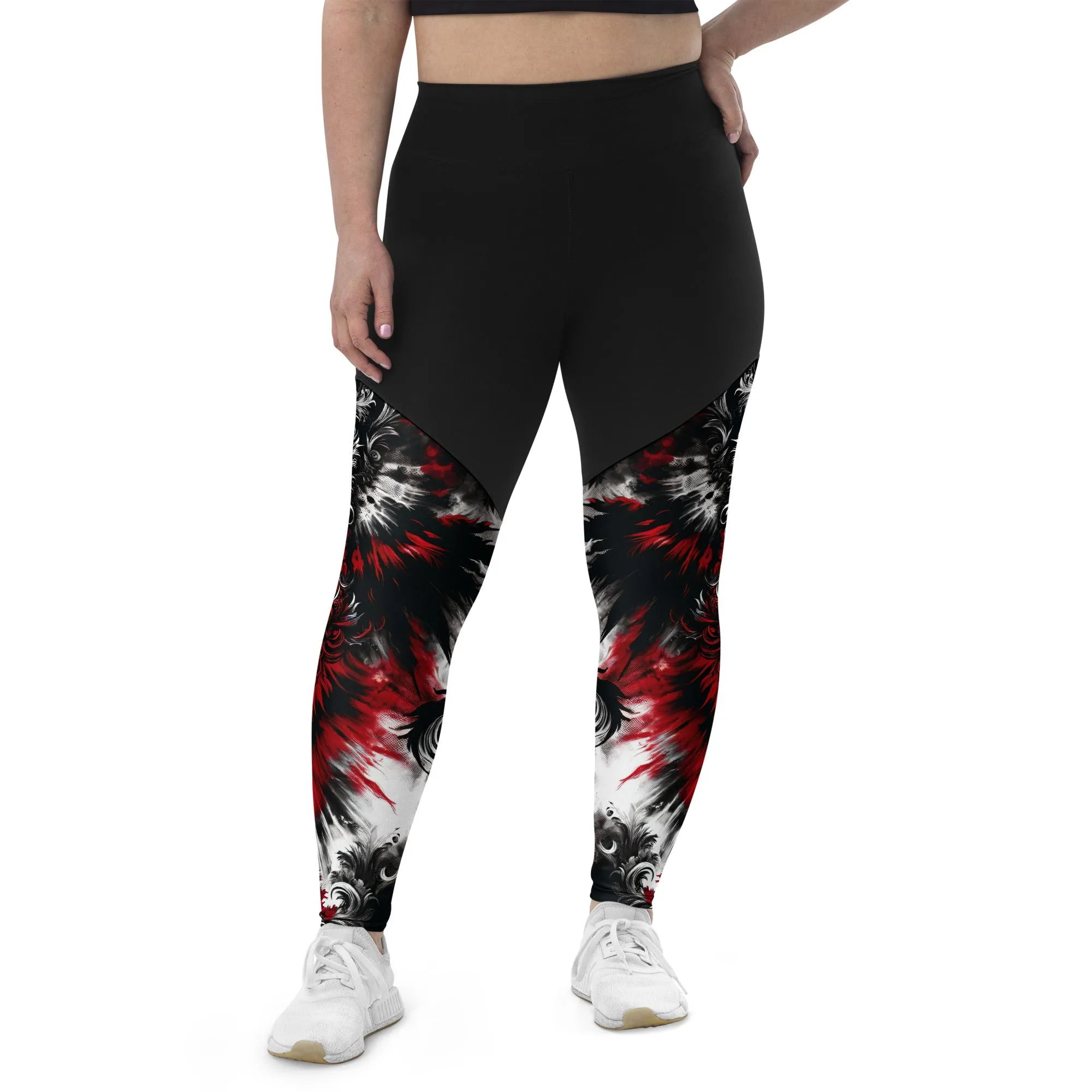 Sports Leggings Crimson Nocturn