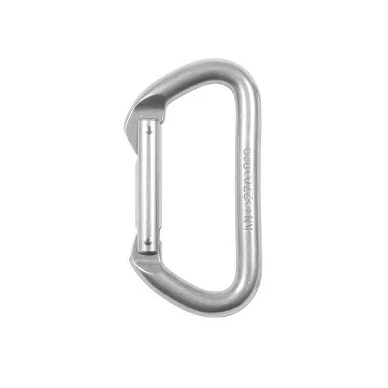 Tactical D Climbing Carabiner - Silver, (5 Per Pack)