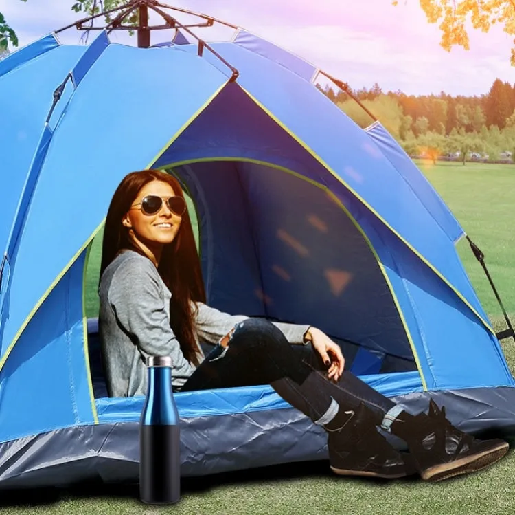 TC-014 Outdoor Beach Travel Camping Automatic Spring Multi-Person Tent For 3-4 People(Blue Mat)