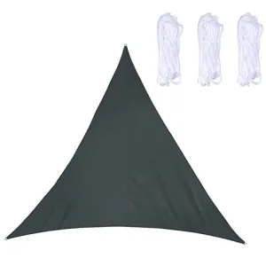 Triangle Outdoor Garden Sunshade Sail Waterproof Anti-UV Canopy, Size: 3.6m x 3.6m x 3.6m(Black)