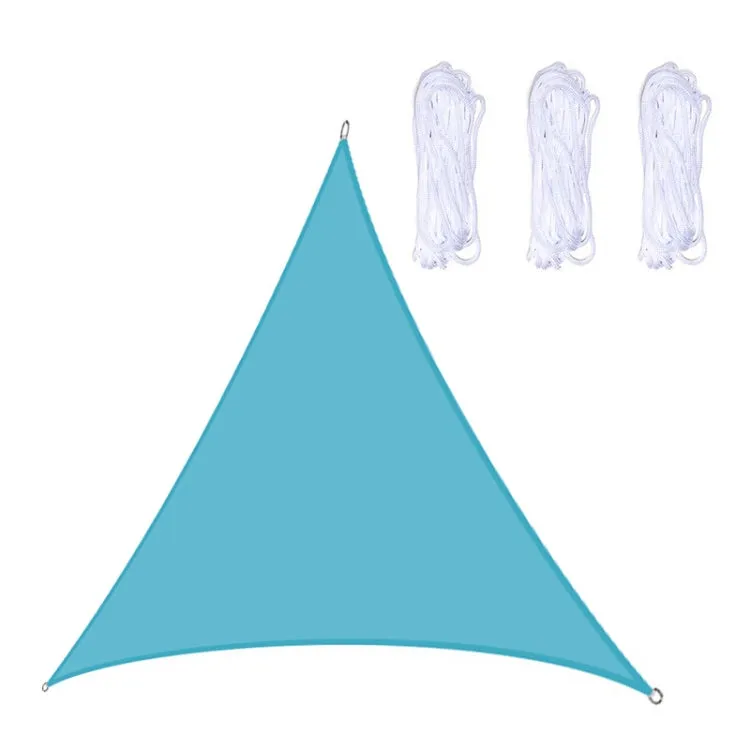 Triangle Outdoor Garden Sunshade Sail Waterproof Anti-UV Canopy, Size: 3m x 3m x 3m(Lake Blue)