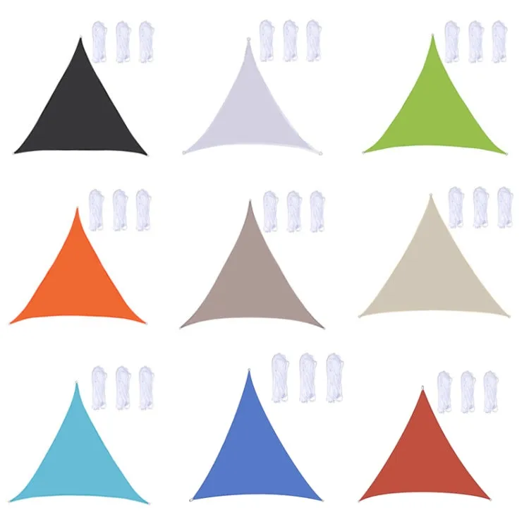 Triangle Outdoor Garden Sunshade Sail Waterproof Anti-UV Canopy, Size: 3m x 3m x 3m(Lake Blue)