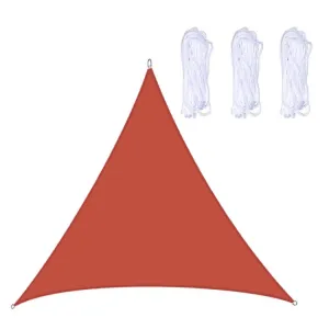 Triangle Outdoor Garden Sunshade Sail Waterproof Anti-UV Canopy, Size: 4m x 4m x 4m(Red)