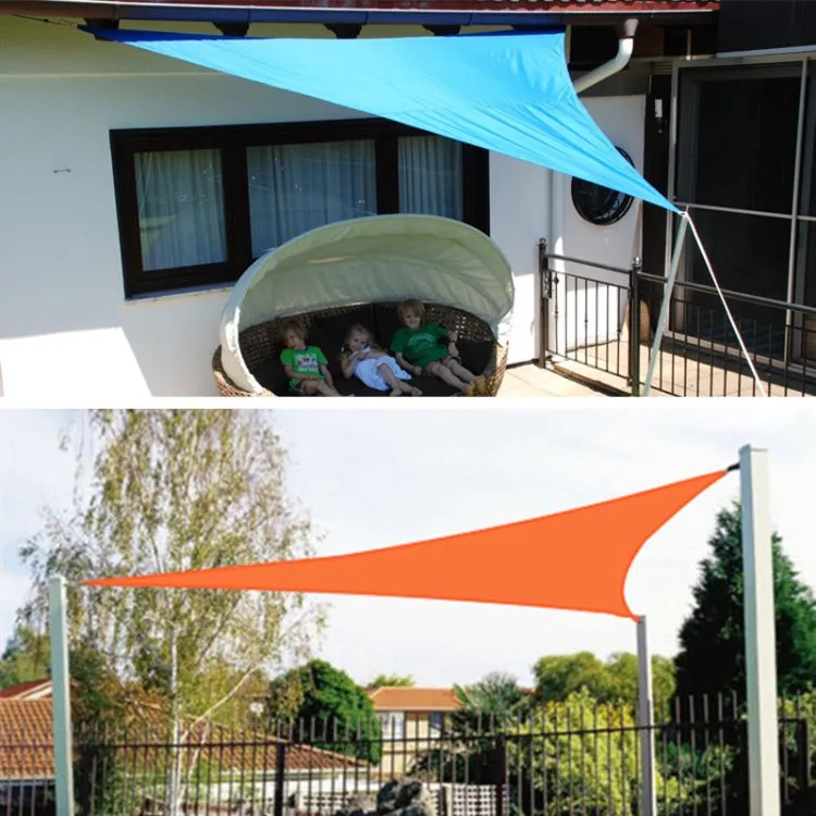 Triangle Outdoor Garden Sunshade Sail Waterproof Anti-UV Canopy, Size: 5m x 5m x 7.1m(Beige)