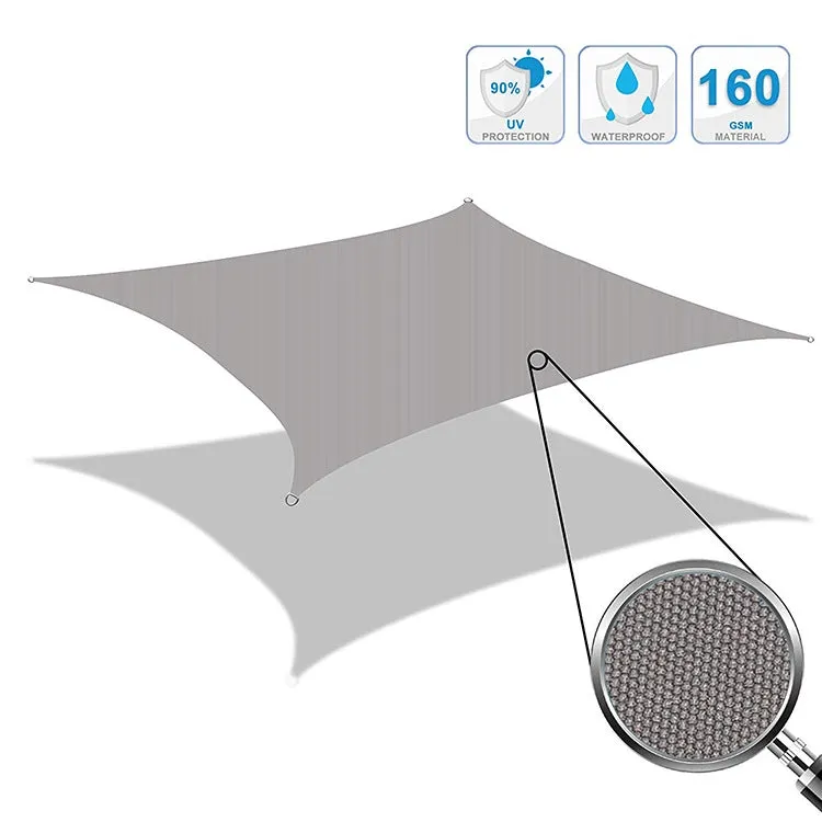 Triangle Outdoor Garden Sunshade Sail Waterproof Anti-UV Canopy, Size: 5m x 5m x 7.1m(Beige)