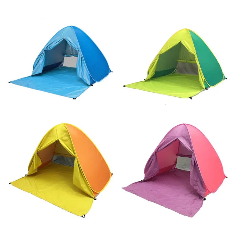 With Curtain Automatic Instant Pop Up Tent Potable Beach Tent, Size:  200x165x130cm(Blue)