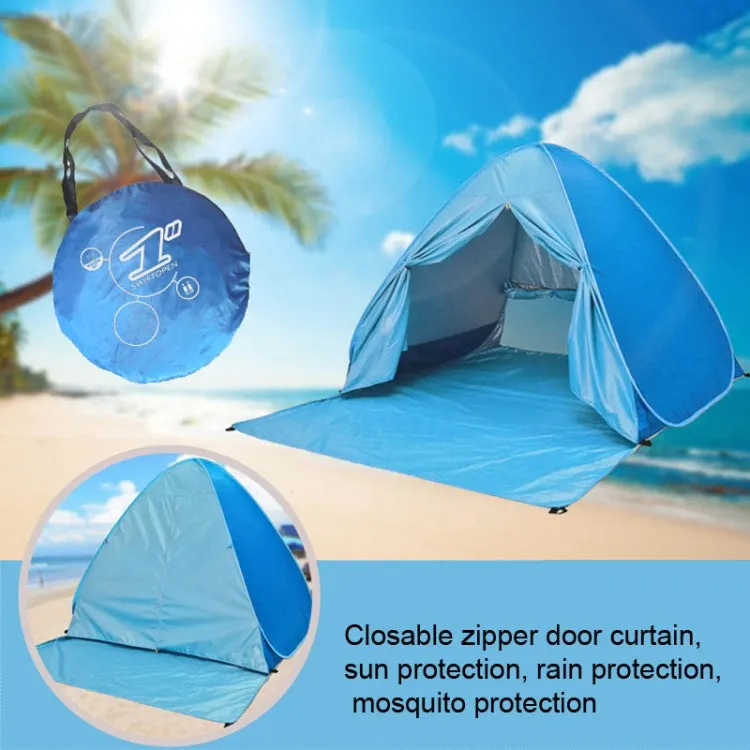 With Curtain Automatic Instant Pop Up Tent Potable Beach Tent, Size:  200x165x130cm(Blue)